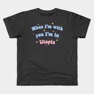 BTS Jungkook when I'm with you I'm in utopia Kids T-Shirt